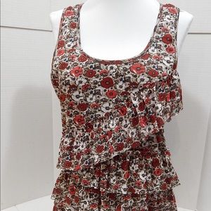 MAURICES Floral Lined Tank Top SIZE LARGE